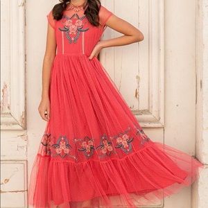 Jofolie- Jolie Maxi Dress in Burnt Coral size 10